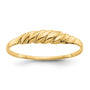 14K Ridged Dome Ring
