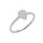 14KW 0.15CTW DIAMOND CLUSTER PEAR SHAPED PROMISE