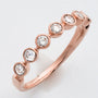 14KR 0.50CTW DIAMOND BAND - 7 STONE BEZEL SET