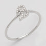 14KW 0.10CTW DIAMOND SMALL INITIAL RING