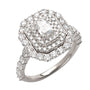 14KW 2.00CTW EMERALD DIAMOND BRIDAL RING - TRIPLE