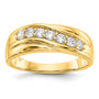 14k 1/2 ct Lab Grown Diamond VS/SI+ G+ Seven Stone Complete Men's Ring