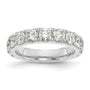 14k White Gold 2 ct Lab Grown Diamond VS/SI+ G+ Complete Wedding Band