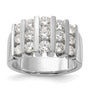 14k White Gold 1 1/2ct Lab Grown Diamond VS/SI+ G+ Complete Fashion Band