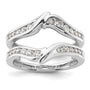 14k White Gold 5/8 ct Lab Grown Diamond VS/SI+ G+ Complete Ring Guard