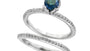 EFFY 14K WHITE GOLD DIAMOND,BLUE DIAMOND, RING