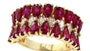 EFFY 14K YELLOW GOLD DIAMOND,NATURAL RUBY RING