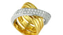 EFFY 14K WHITE and YELLOW GOLD DIAMOND RING