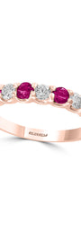 Effy 14K Rose Gold Diamond, Natural Ruby Ring