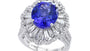 EFFY 18K WHITE GOLD DIAMOND,TANZANITE RING