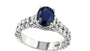EFFY 14K WHITE GOLD DIAMOND,NATURAL KANJA SAPPHIRE RING