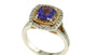 EFFY 14K WHITE and ROSE GOLD DIAMOND,TANZANITE RING