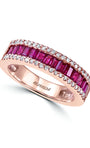 Effy 14K Rose Gold Diamond,Natural Ruby Ring