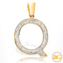 10KY 0.25CTW DIAMOND INITIAL PENDANT - "Q"
