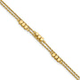 14K Polished D/C Beaded Double Strand Bracelet