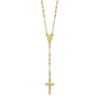 14K Polished Faceted Beads Rosary Necklace