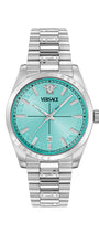40MM Stainless Steel Case Light Blue Sunray Dial Silver Bracelet