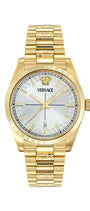 40MM IP Yellow Gold Case Silver Sunray Dial Gold Bracelet