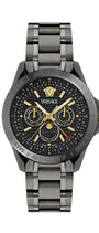 43MM IP Gunmetal Case Black Stone Dial Grey Bracelet