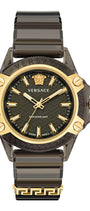 42MM Transparent Black Polycarbonate Case Black Matte Dial Black Silicone Strap