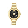 40MM IP Yellow Gold Case Black Sunray Dial Gold Bracelet