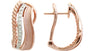 EFFY 14K WHITE and ROSE GOLD DIAMOND EARRINGS