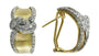 EFFY 14K WHITE and YELLOW GOLD DIAMOND EARRINGS