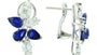 EFFY 14K WHITE GOLD DIAMOND,NATURAL SAPPHIRE EARRINGS