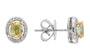 EFFY 18K WHITE and YELLOW GOLD DIAMOND,NATURAL YELLOW DIAMOND, EARRINGS