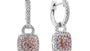 EFFY 14K WHITE and ROSE GOLD DIAMOND,PINK DIA. EARRINGS