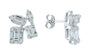 EFFY 14K WHITE GOLD DIAMOND EARRINGS