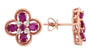 EFFY 14K ROSE GOLD DIAMOND,NATURAL RUBY EARRINGS