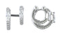 EFFY 14K WHITE GOLD DIAMOND EARRINGS