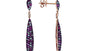 EFFY 14K ROSE GOLD DIAMOND,PINK SAPPHIRE,NATURAL RUBY,WHITE SAPPHIRE EARRINGS