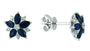EFFY 14K WHITE GOLD DIAMOND,NATURAL SAPPHIRE EARRINGS