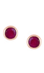EFFY 14K ROSE GOLD NATURAL RUBY EARRINGS
