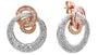 EFFY 14K-W/Y/R DIAMOND EARRINGS