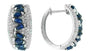 EFFY 14K WHITE GOLD DIAMOND,NATURAL SAPPHIRE EARRINGS