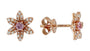 EFFY 14K ROSE GOLD DIAMOND,PINK SAPPHIRE EARRINGS