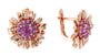 EFFY 14K ROSE GOLD DIAMOND,PINK SAPPHIRE EARRINGS