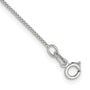 14k WG .7mm Box with Spring Ring Clasp Chain Anklet