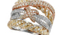 EFFY 14K-W/Y/R DIAMOND RING