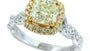 EFFY 18K WHITE and YELLOW GOLD DIAMOND,NATURAL YELLOW DIAMOND RING (WITH 1.95CT CENTER SIZE) CENTER SIZE: 1.95CT