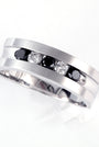Effy 14K White Gold Diamond,Black Diamond, Ring