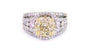 EFFY 14K WHT/YLW GLD DIAMOND,NATURAL YELLOW DIAMOND RING SIZE 6