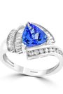 Effy 14K White Gold Diamond,Tanzanite Ring (With 8 Center Size) Center Size: 8