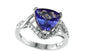 EFFY 14K WHITE GOLD DIAMOND,TANZANITE RING