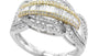 EFFY 14K WHITE and YELLOW GOLD DIAMOND RING