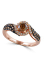 Effy 14K Rose Gold Diamond,Espresso Diamond, Ring