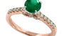 EFFY 18K WHT/ROSE GD DIAMOND RING (WITH .75 CT CENTER SIZE) CENTER SIZE: .75 CT